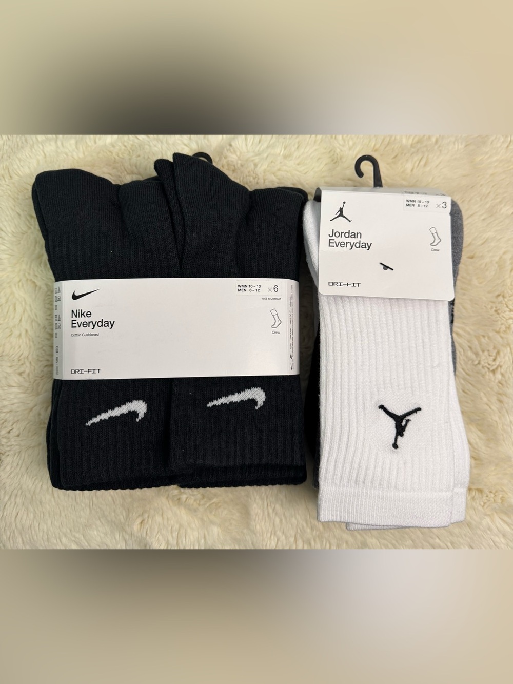 Sock Bundle: Jordan Everyday and Nike Everyday - 9 Pairs